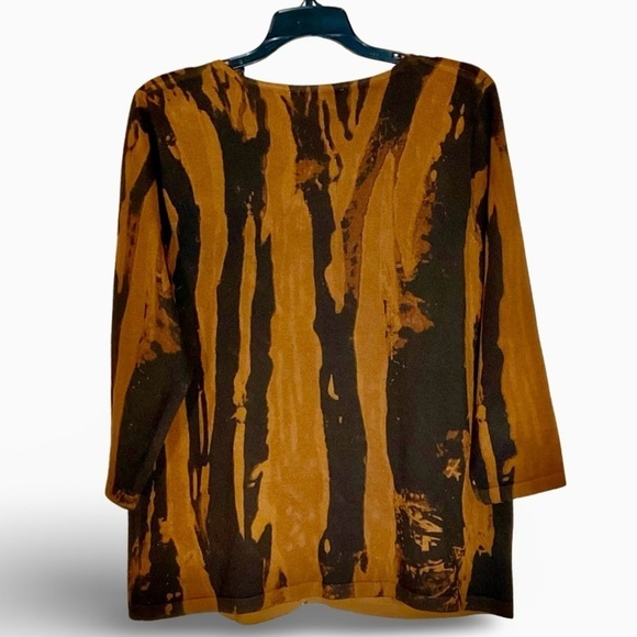 Peter Nygard Y2K Knit Top Womens L Beaded Abstract Boho Maximalism Art to Wear - Picture 8 of 10